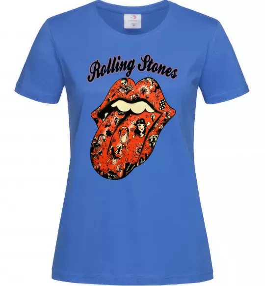 Женская футболка Tattoo Rolling Stones Ярко-синий фото