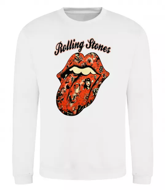 Світшот Tattoo Rolling Stones Білий фото