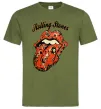 Мужская футболка Tattoo Rolling Stones Оливковый фото