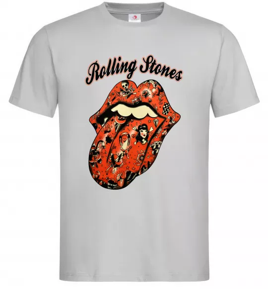 Мужская футболка Tattoo Rolling Stones Серый фото