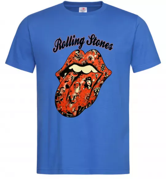 Мужская футболка Tattoo Rolling Stones Ярко-синий фото