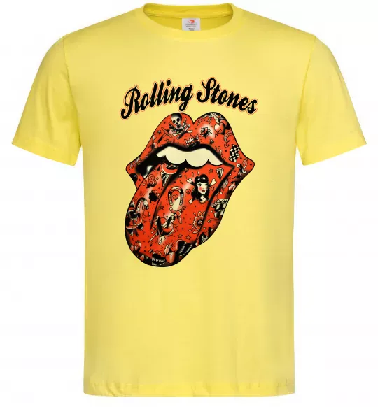 Мужская футболка Tattoo Rolling Stones Лимонный фото