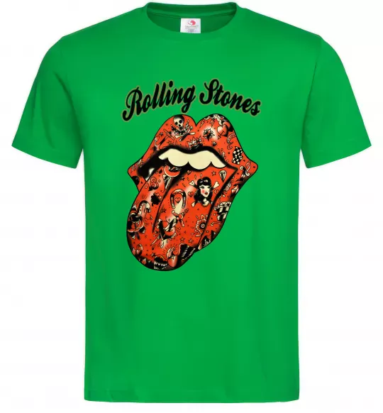 Мужская футболка Tattoo Rolling Stones Зеленый фото