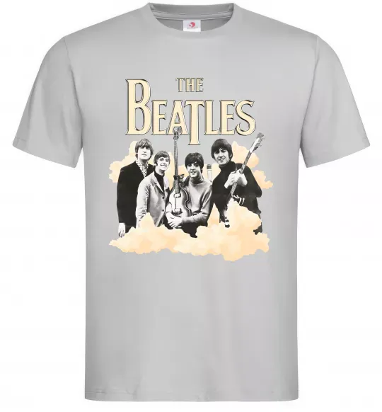 Чоловіча футболка The Beatles retro poster Сірий фото