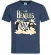 Чоловіча футболка The Beatles retro poster Темно-синій фото