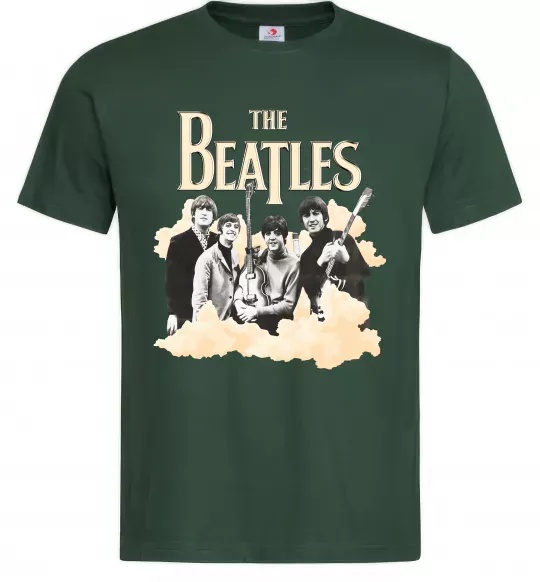 Чоловіча футболка The Beatles retro poster Темно-зелений фото