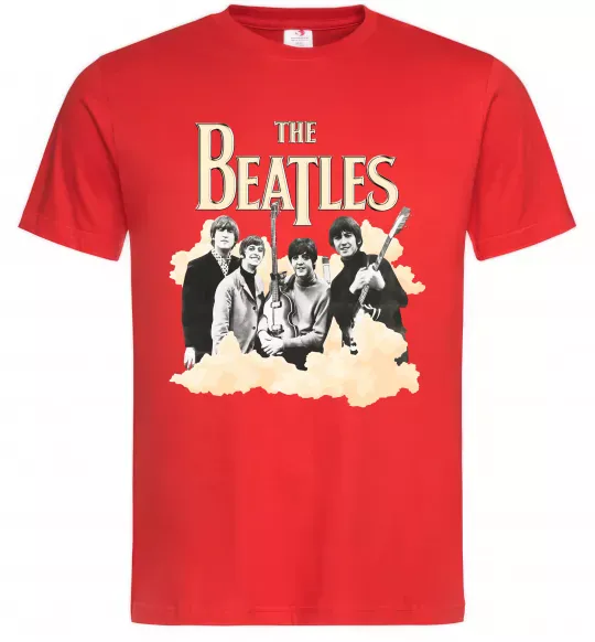 Чоловіча футболка The Beatles retro poster Червоний фото