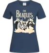 Жіноча футболка The Beatles retro poster Темно-синій Жіноча футболка The Beatles retro poster Темно-синій фото