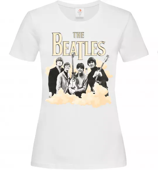 Жіноча футболка The Beatles retro poster Білий фото