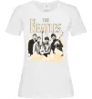 Жіноча футболка The Beatles retro poster Білий Жіноча футболка The Beatles retro poster Білий фото