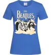 Жіноча футболка The Beatles retro poster Яскраво-синій Жіноча футболка The Beatles retro poster Яскраво-синій фото