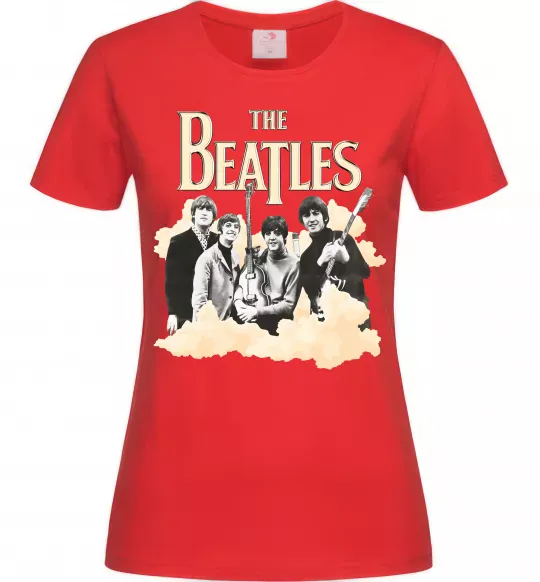 Жіноча футболка The Beatles retro poster Червоний фото