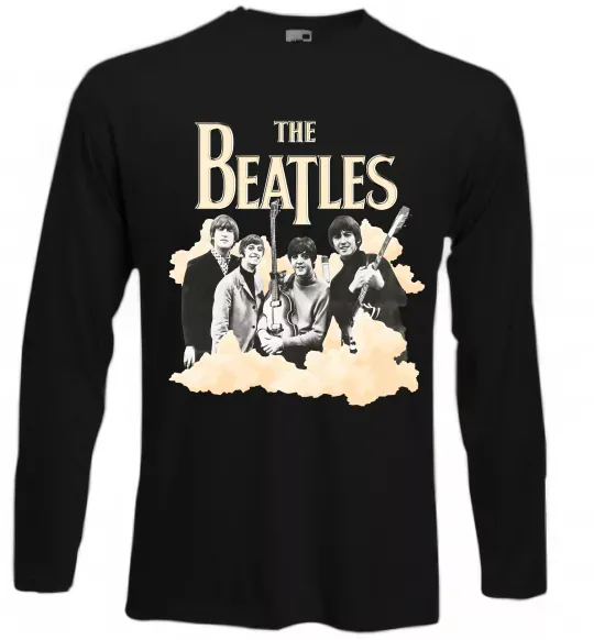 Лонгслив The Beatles retro poster Черный фото