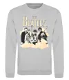 Свитшот The Beatles retro poster Серый меланж фото