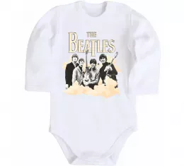 Детский боди The Beatles retro poster Белый фото
