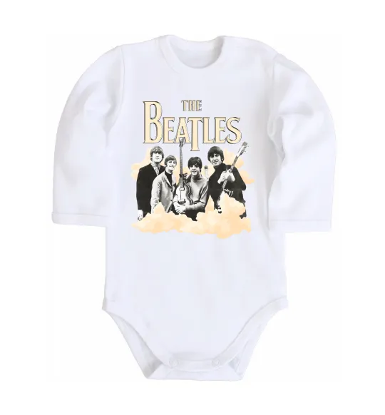 Дитячий бодік The Beatles retro poster Білий фото