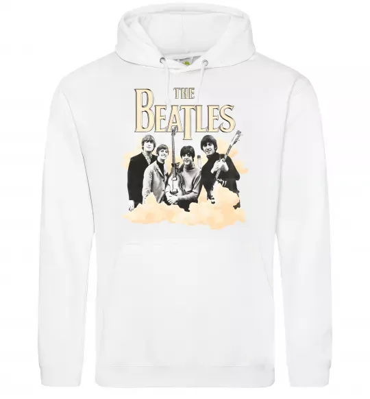 Мужская толстовка (худи) The Beatles retro poster Белый фото