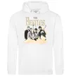 Мужская толстовка (худи) The Beatles retro poster Белый фото