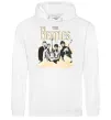 Женская толстовка (худи) The Beatles retro poster Белый фото