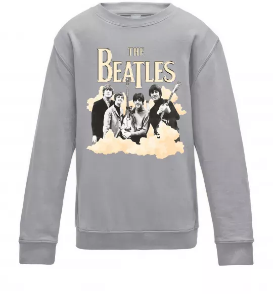 Детский Свитшот The Beatles retro poster Серый меланж фото