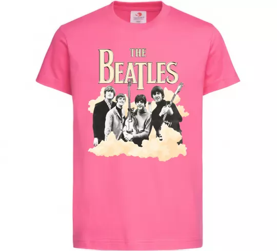 Детская футболка The Beatles retro poster Ярко-розовый фото