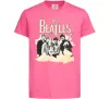 Детская футболка The Beatles retro poster Ярко-розовый фото