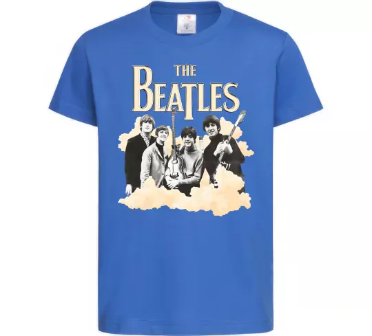 Детская футболка The Beatles retro poster Ярко-синий фото
