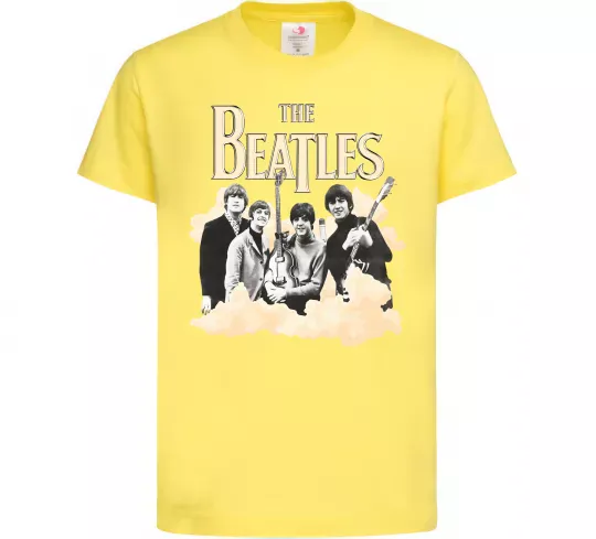 Детская футболка The Beatles retro poster Лимонный фото
