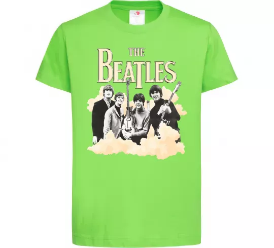 Детская футболка The Beatles retro poster Лаймовый фото