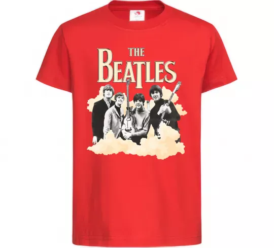 Детская футболка The Beatles retro poster Красный фото