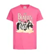 Дитяча футболка The Beatles retro poster Яскраво-рожевий фото