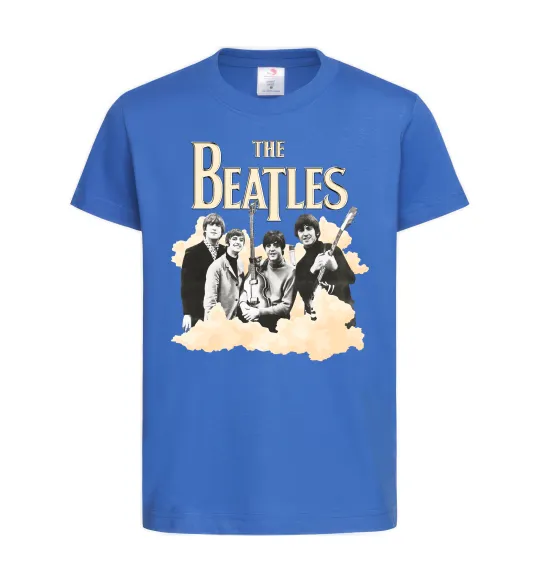 Дитяча футболка The Beatles retro poster Яскраво-синій фото