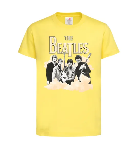 Дитяча футболка The Beatles retro poster Лимонний фото