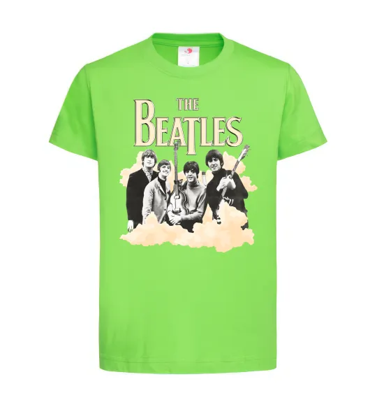 Дитяча футболка The Beatles retro poster Лаймовий фото