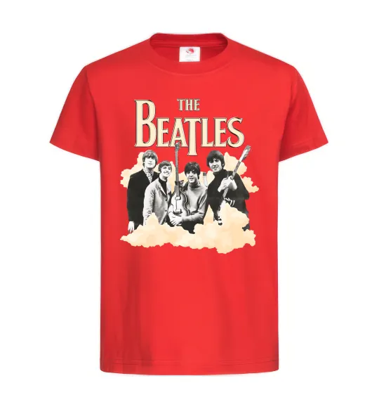 Дитяча футболка The Beatles retro poster Червоний фото
