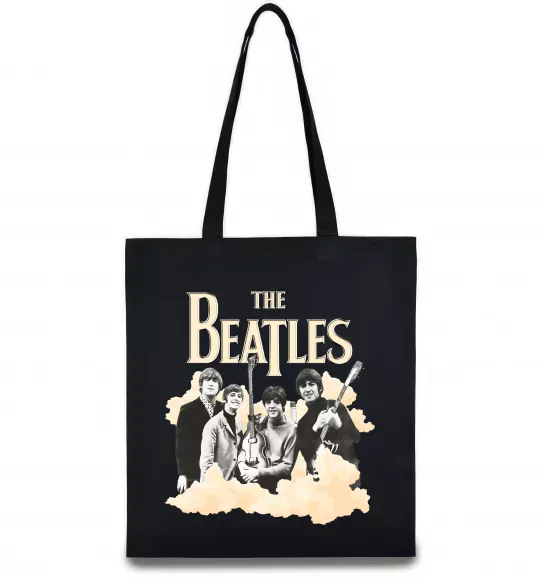 Еко-сумка The Beatles retro poster Чорний фото