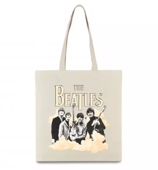 Еко-сумка The Beatles retro poster Бежевий фото