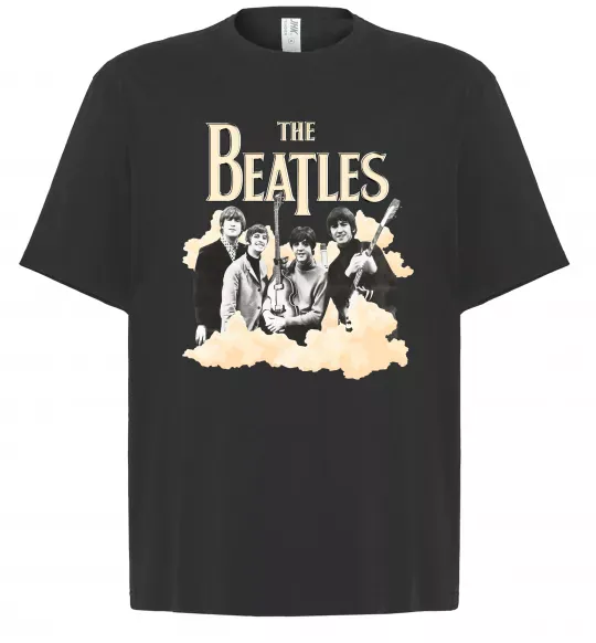 Футболка Оверсайз The Beatles retro poster Черный фото