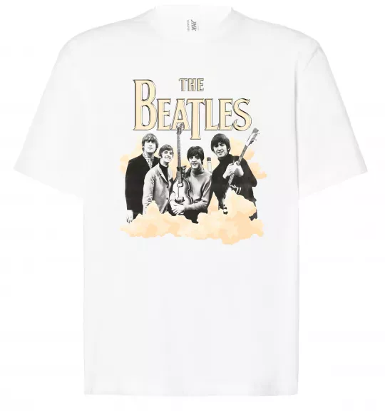 Футболка Оверсайз The Beatles retro poster Белый фото