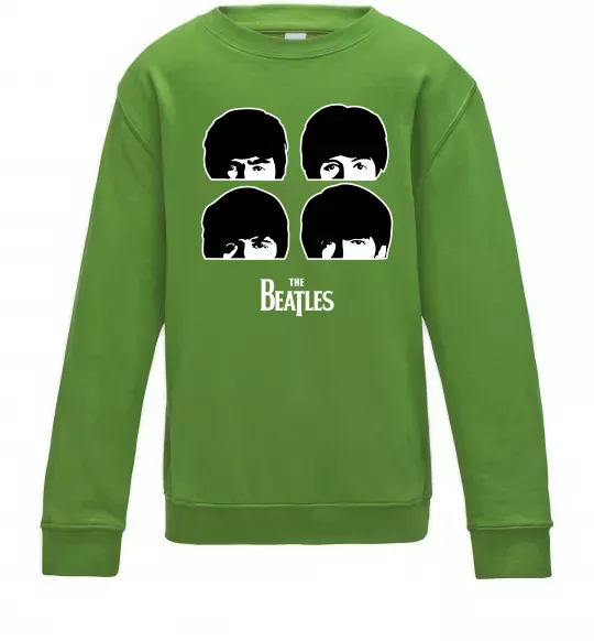 Детский Свитшот The Beatles group Лаймовый фото