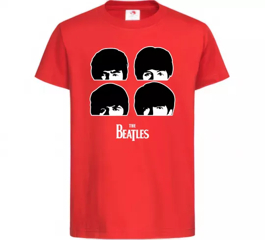 Детская футболка The Beatles group Красный фото