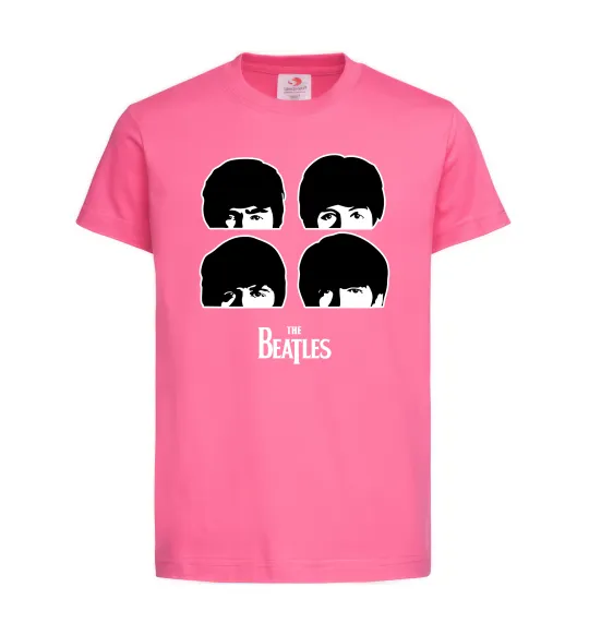 Детская футболка The Beatles group Ярко-розовый фото