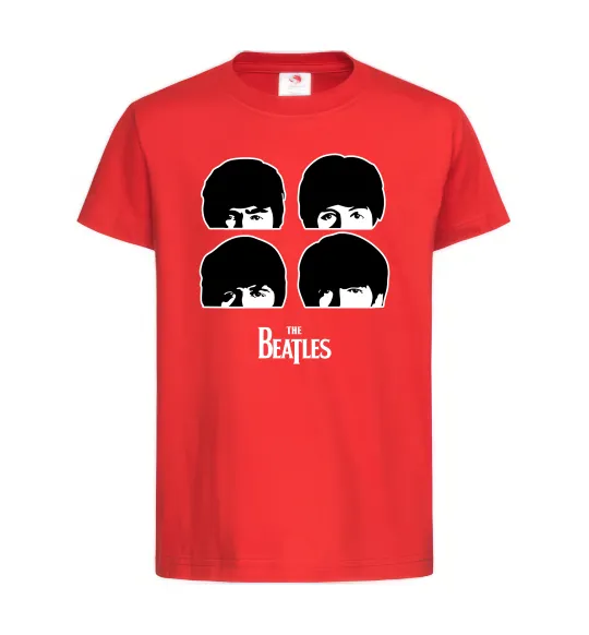 Детская футболка The Beatles group Красный фото
