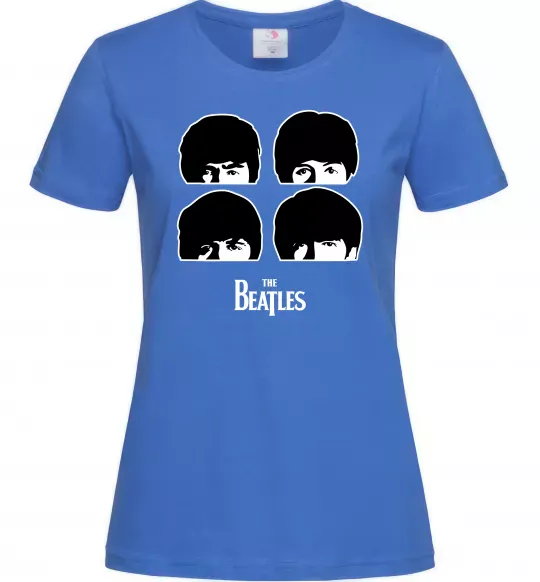 Жіноча футболка The Beatles group Яскраво-синій фото