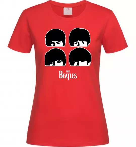 Жіноча футболка The Beatles group Червоний фото