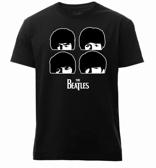 Мужская премиум футболка The Beatles group Черный фото