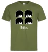 Чоловіча футболка The Beatles group Оливковий фото