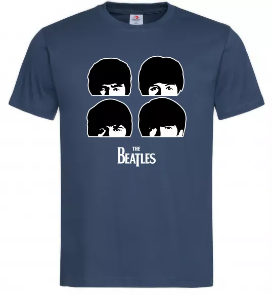 Чоловіча футболка The Beatles group Темно-синій фото