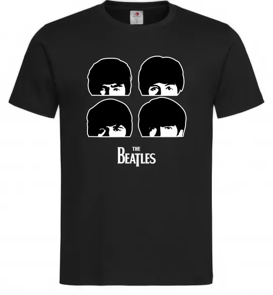 Чоловіча футболка The Beatles group Чорний фото