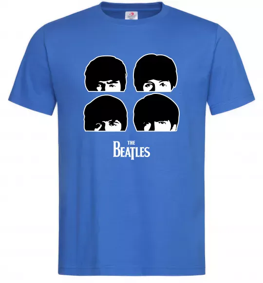 Чоловіча футболка The Beatles group Яскраво-синій фото